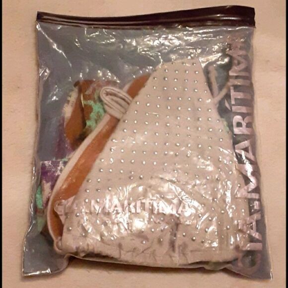 Cia Maritima Beachwear Silver Green & Purple Verde Tanga Bikini Set Size M - Picture 15 of 15